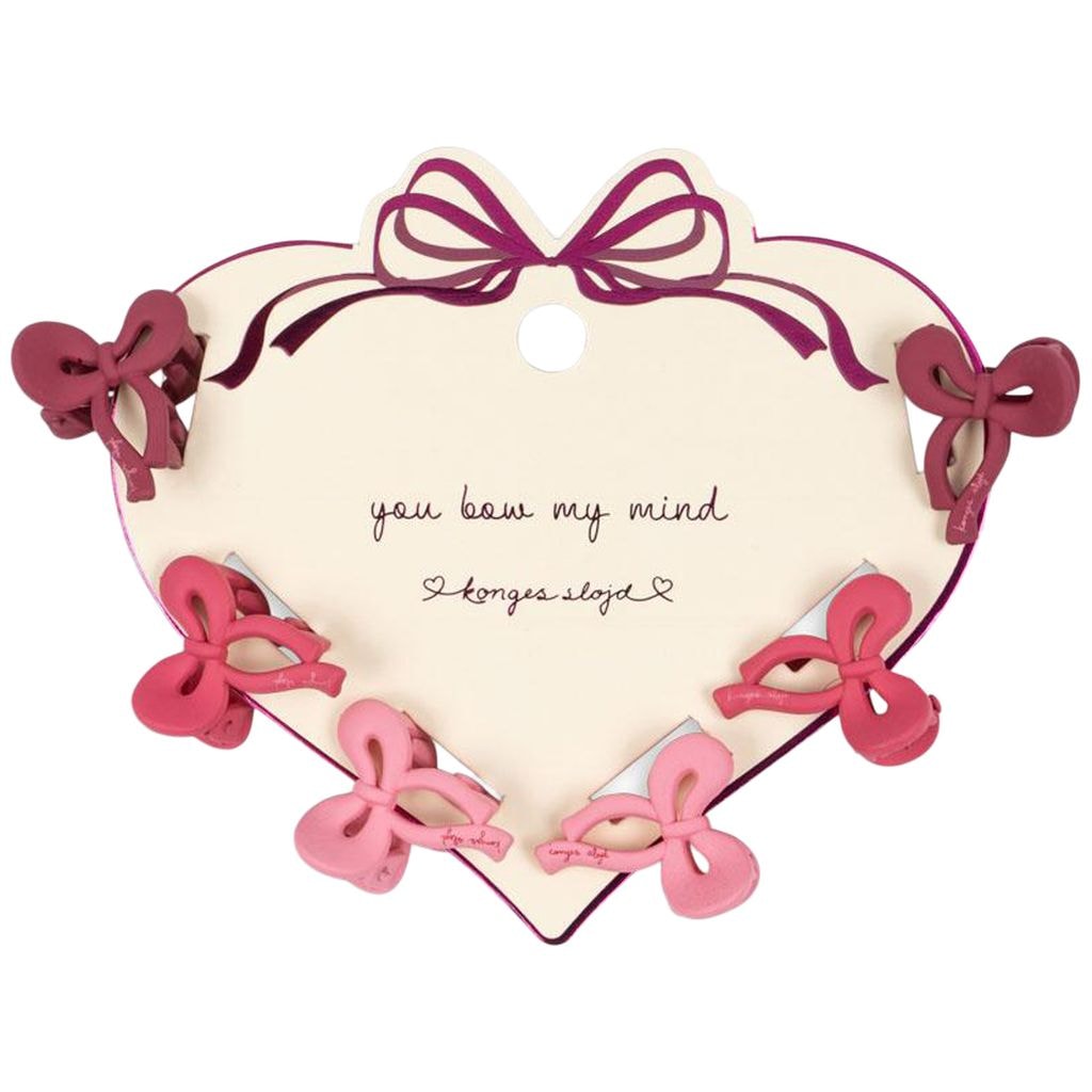 6-Pack Mini Bow 헤어 클립 Pink Mix