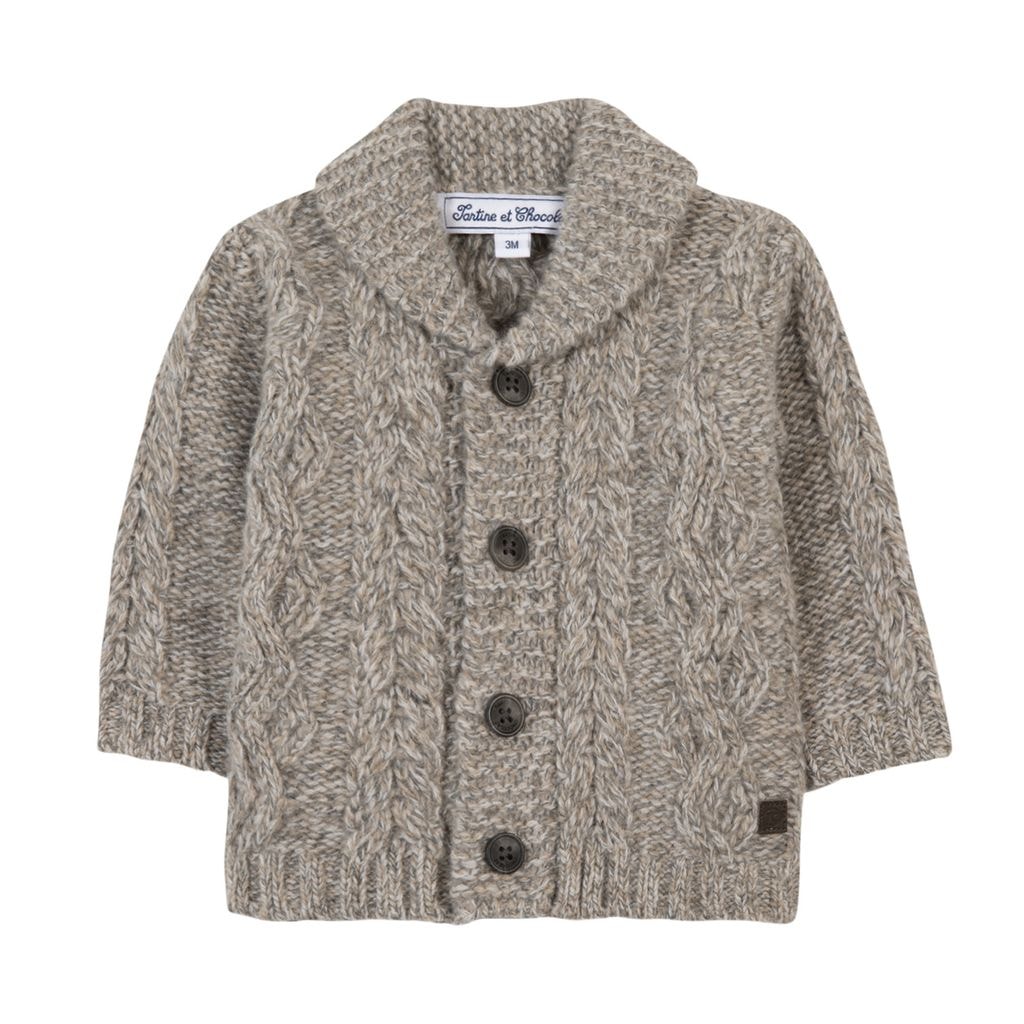 Knitted Cardigan Chestnut Brown