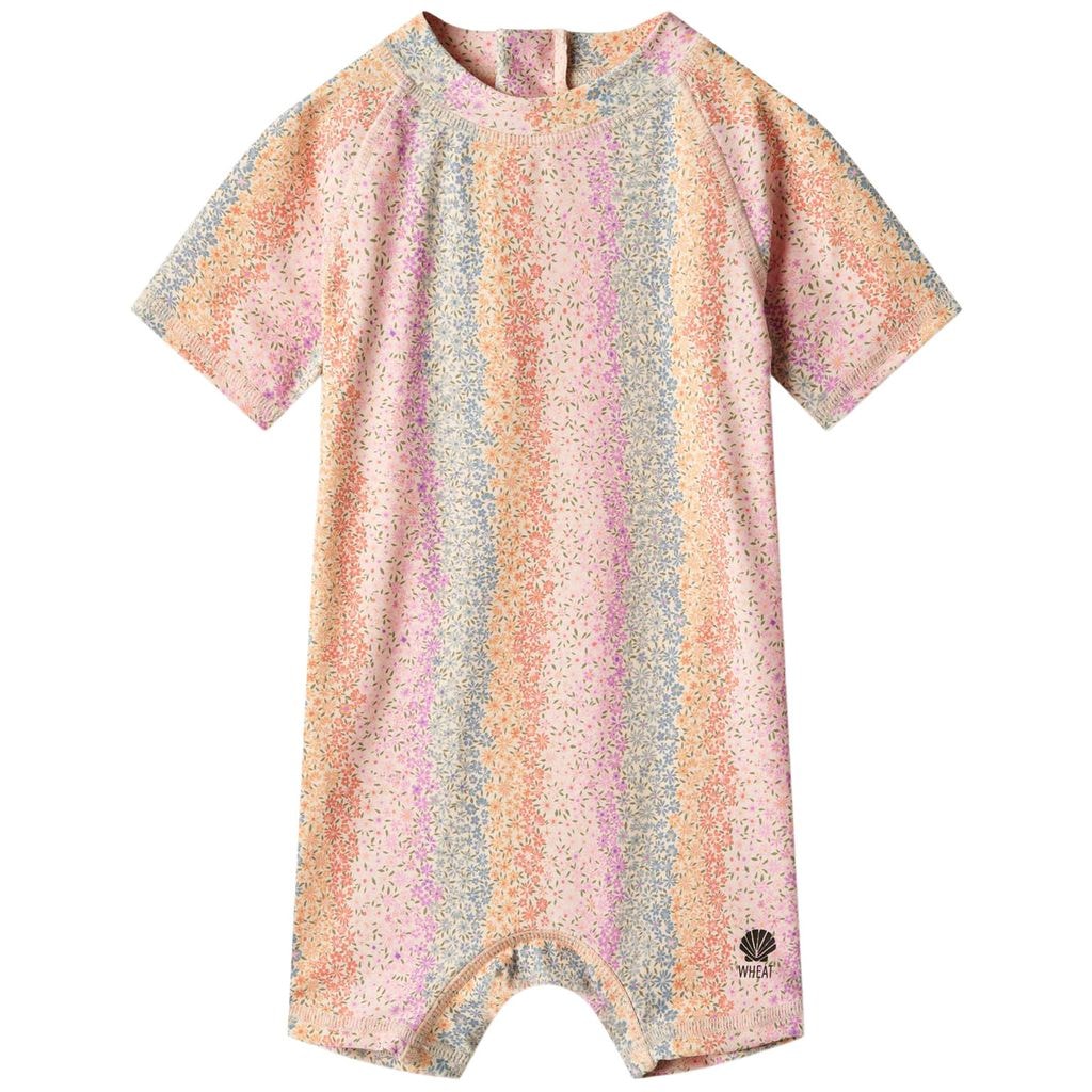 Cas Mønstret UV-drakt Rainbow Flowers