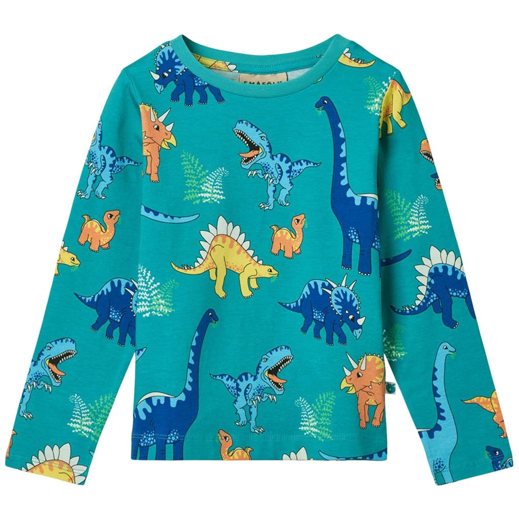 Dinosaurs Long-Sleeved T-Shirt Teal