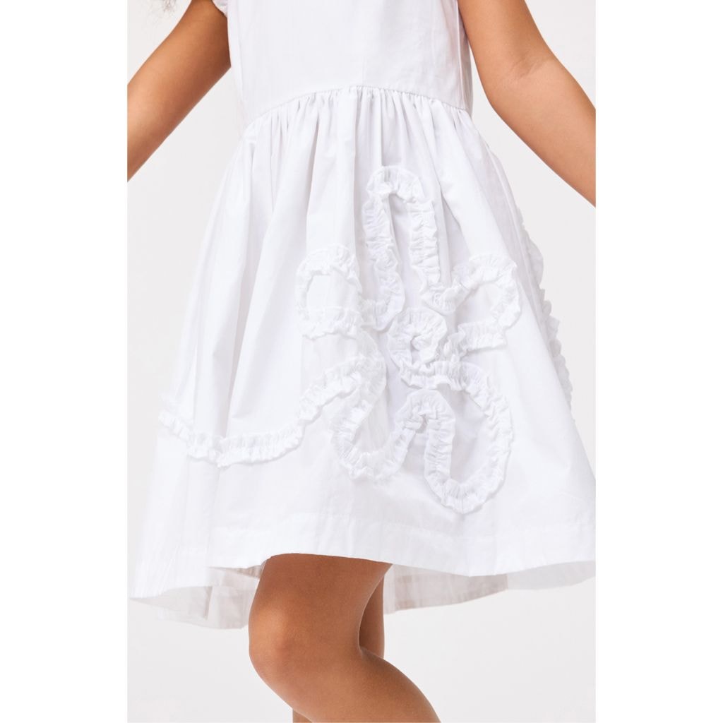 Cortney Short-Sleeved Dress Crisp White
