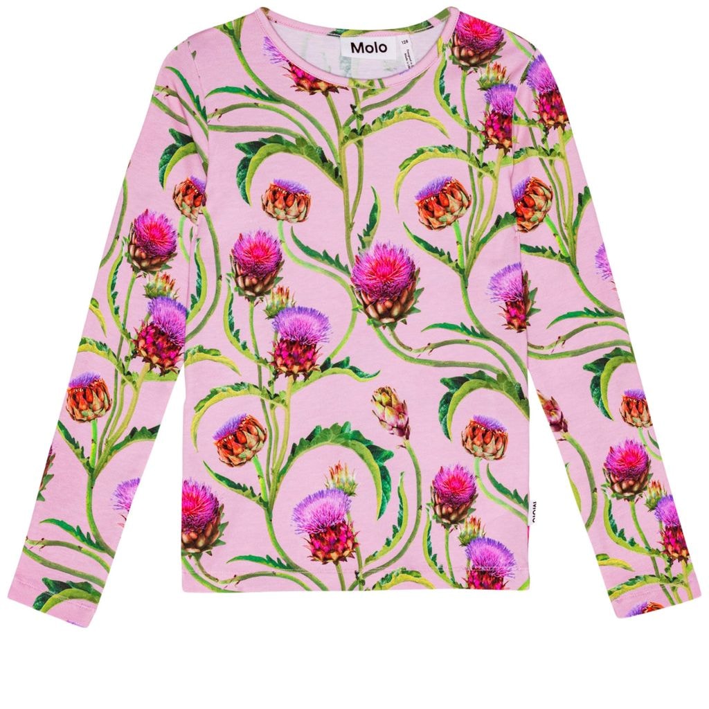 GOTS Rose Long Sleeved T-Shirt Artichoke Glow