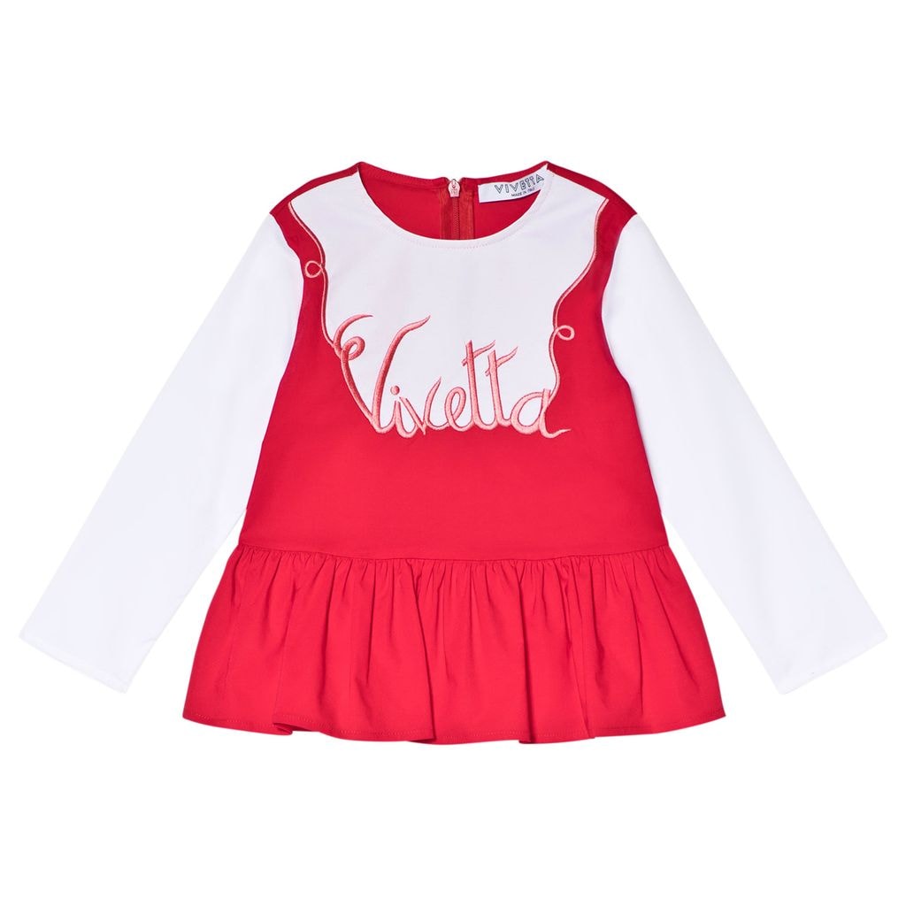 Embroidered Peplum Top