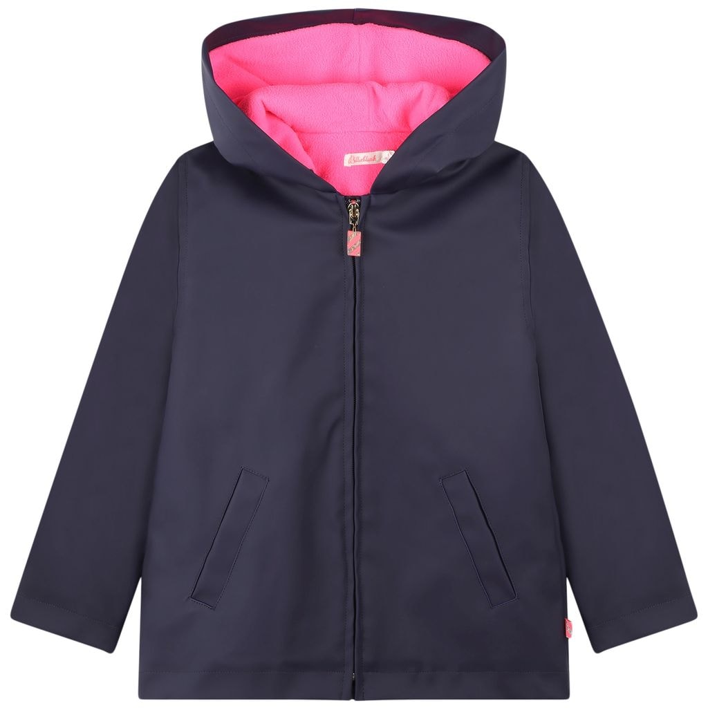 Branded Puffer Jacket Navy
