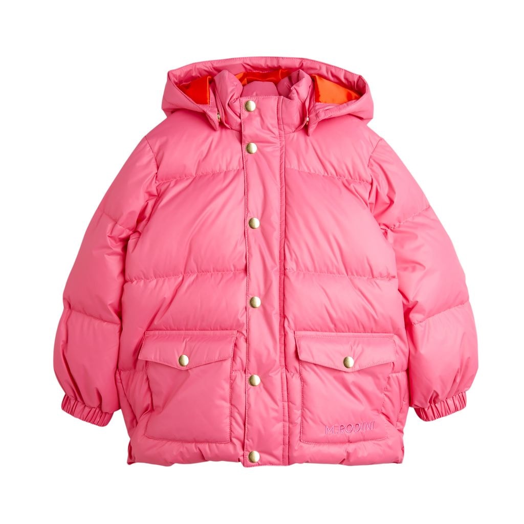 Heavy Hooded Puffer Jacket Pink
