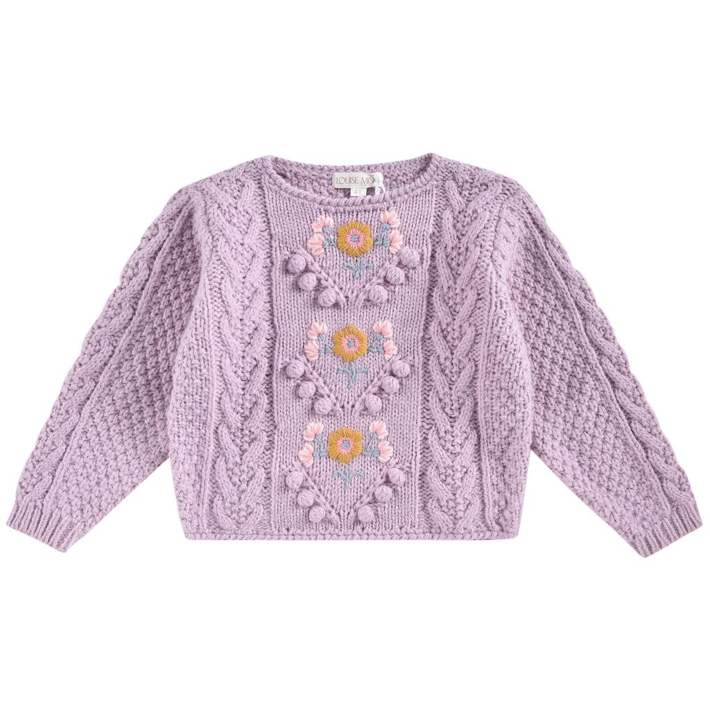 Vinia Knitted Baby Sweater Parme