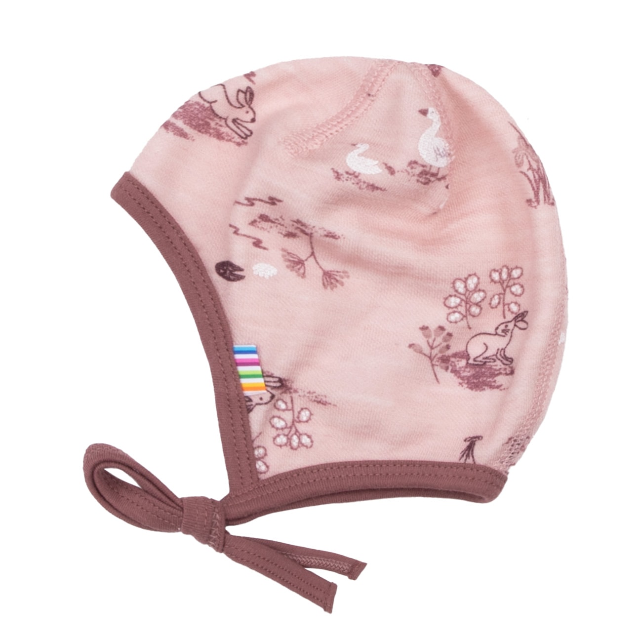 Yksikerroksinen Villainen Vauvan Hattu Light Pink