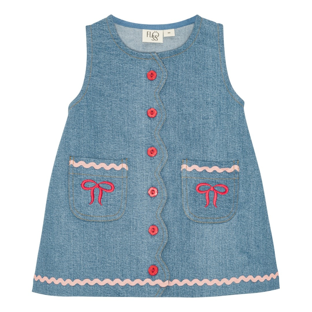 Hazel Dress Mid Blue Rinse