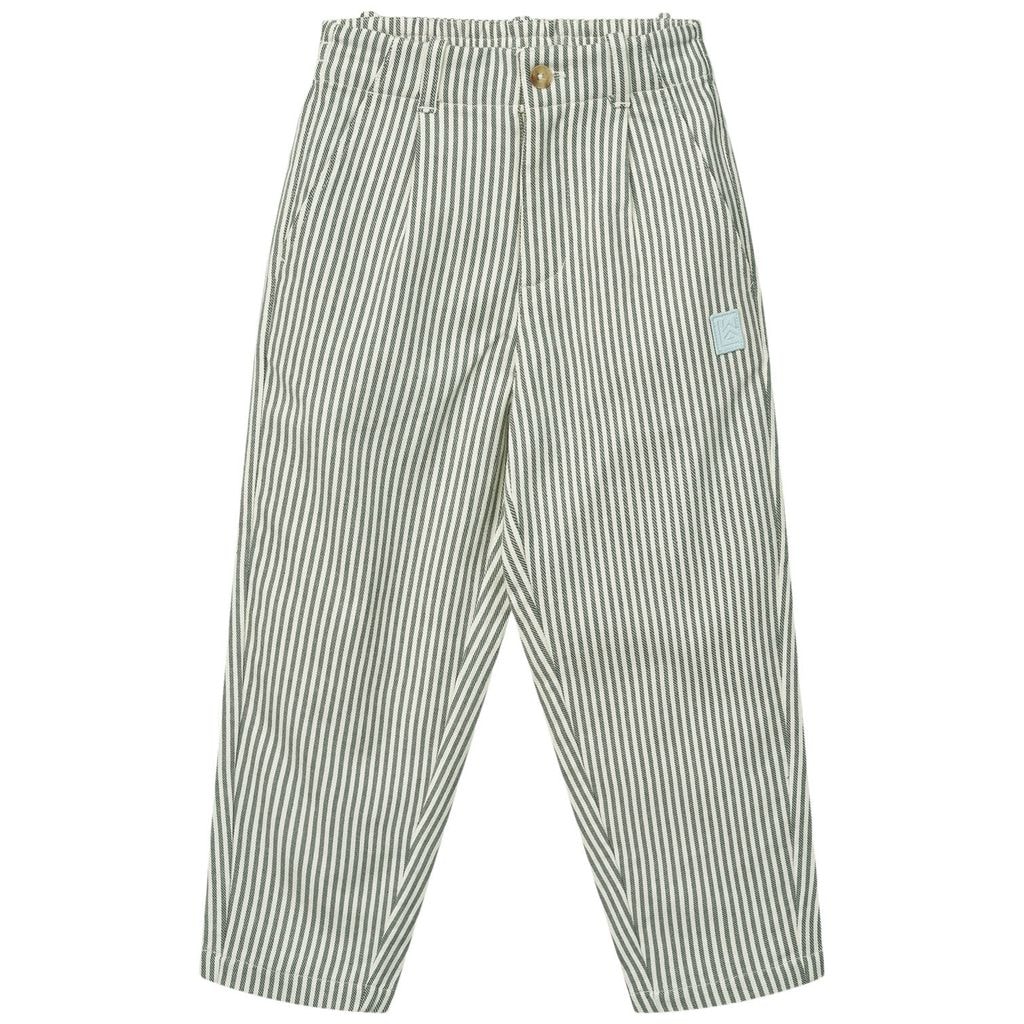 GOTS Beal Housut Stripe Whale Blue Creme De La Creme