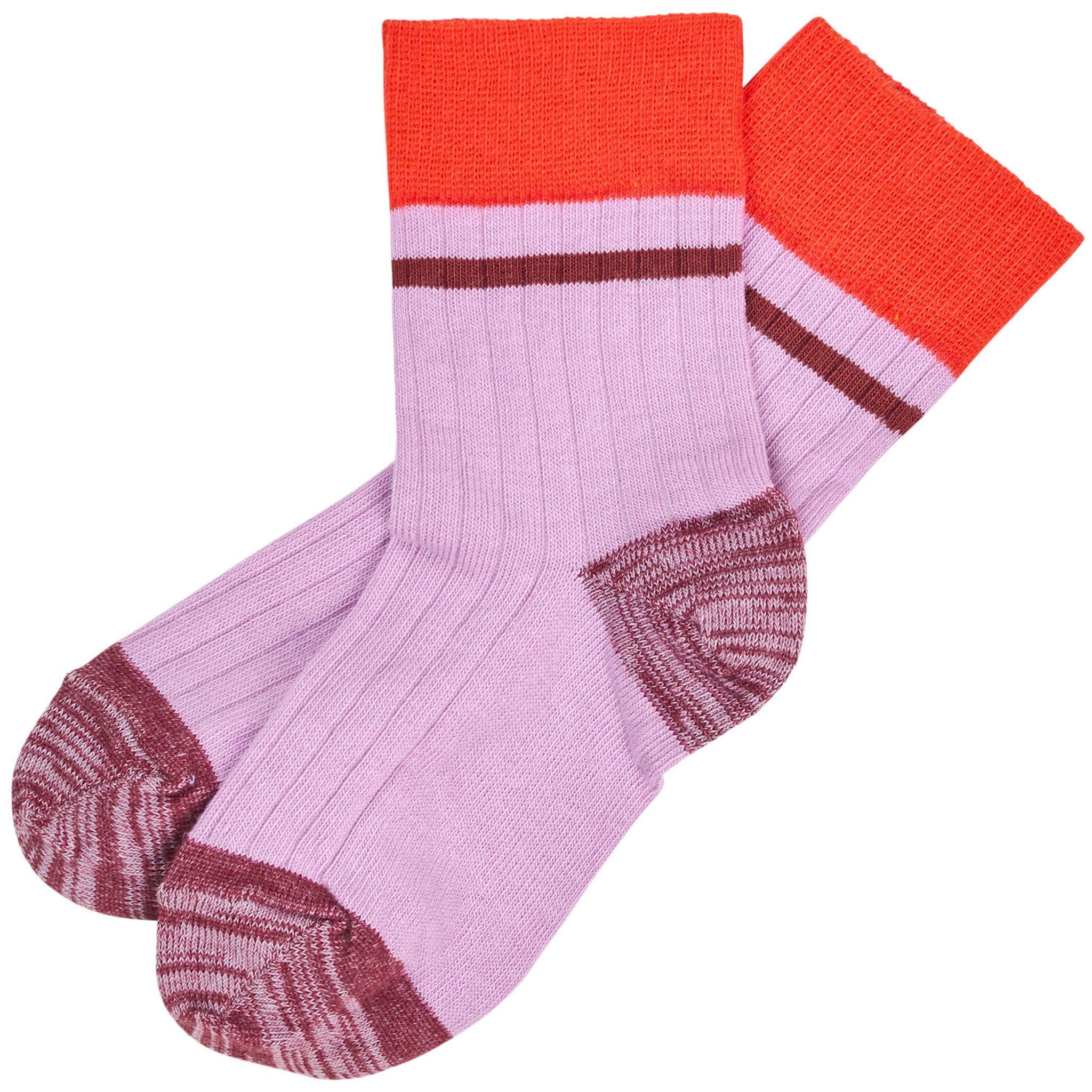 Colour Block Socks Orchid