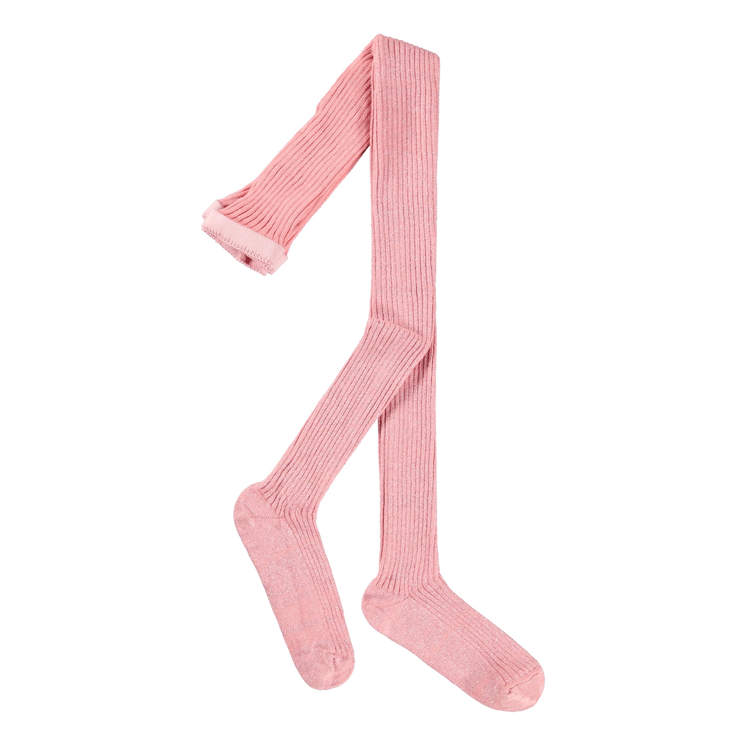 Glitter Rib Stocking Blush