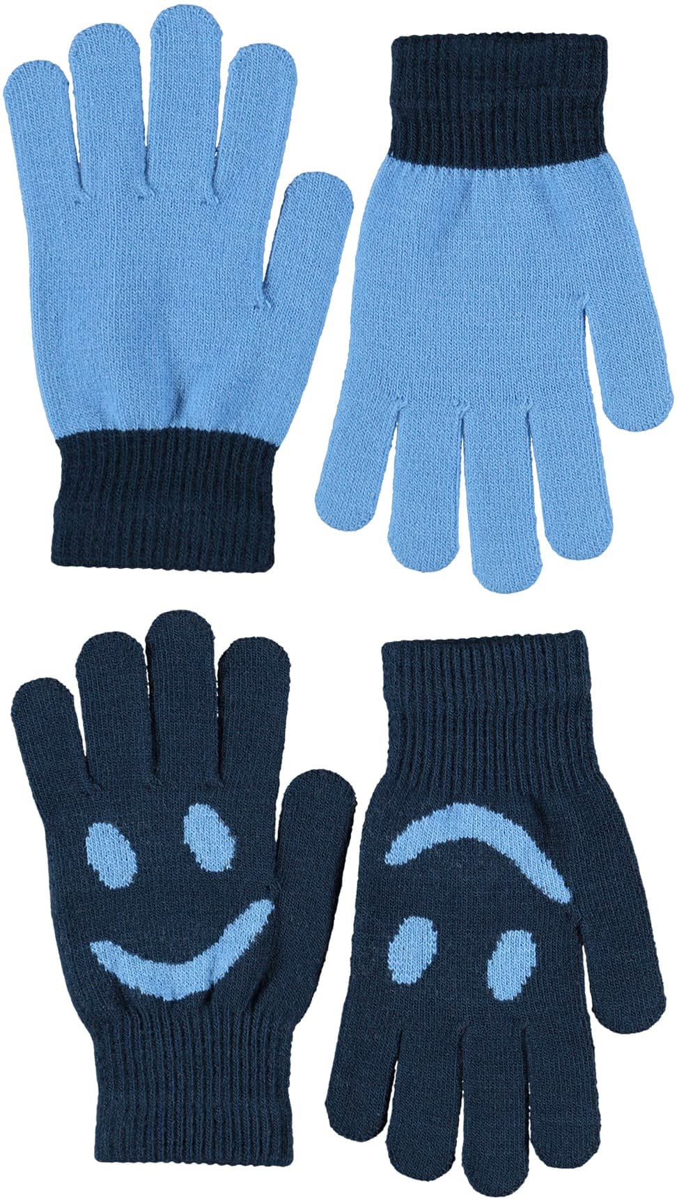 Kello 2-pakning Med Strikkede Hansker Navy Sky