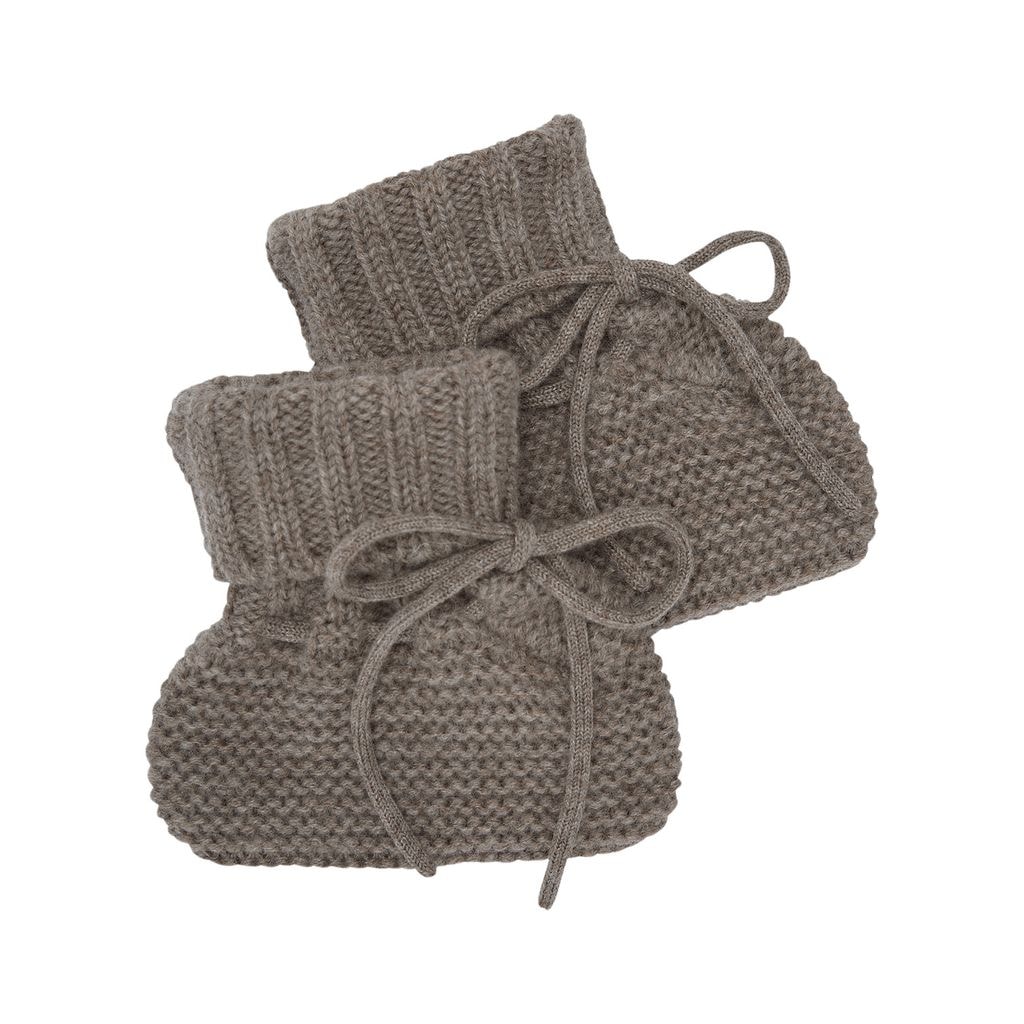 Strikket Ulltøffeler Beige