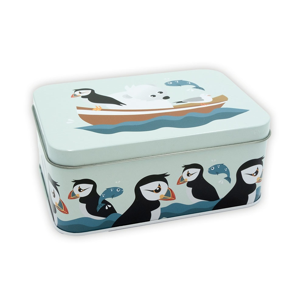 Blafree Tin Box Puffin Blue 