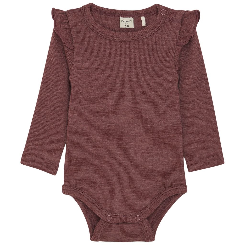 Uld-bodysuit Wild Ginger Melange