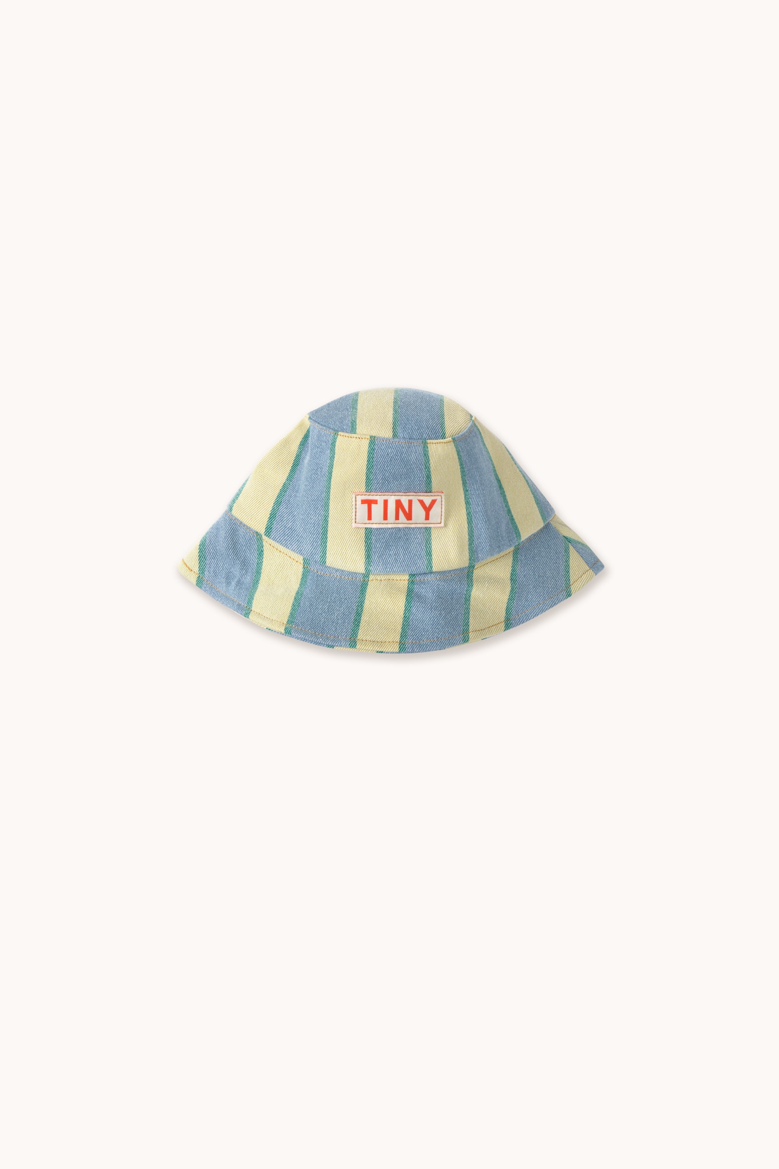 Retro Stripes Bucket Hat Light Wash Denim 