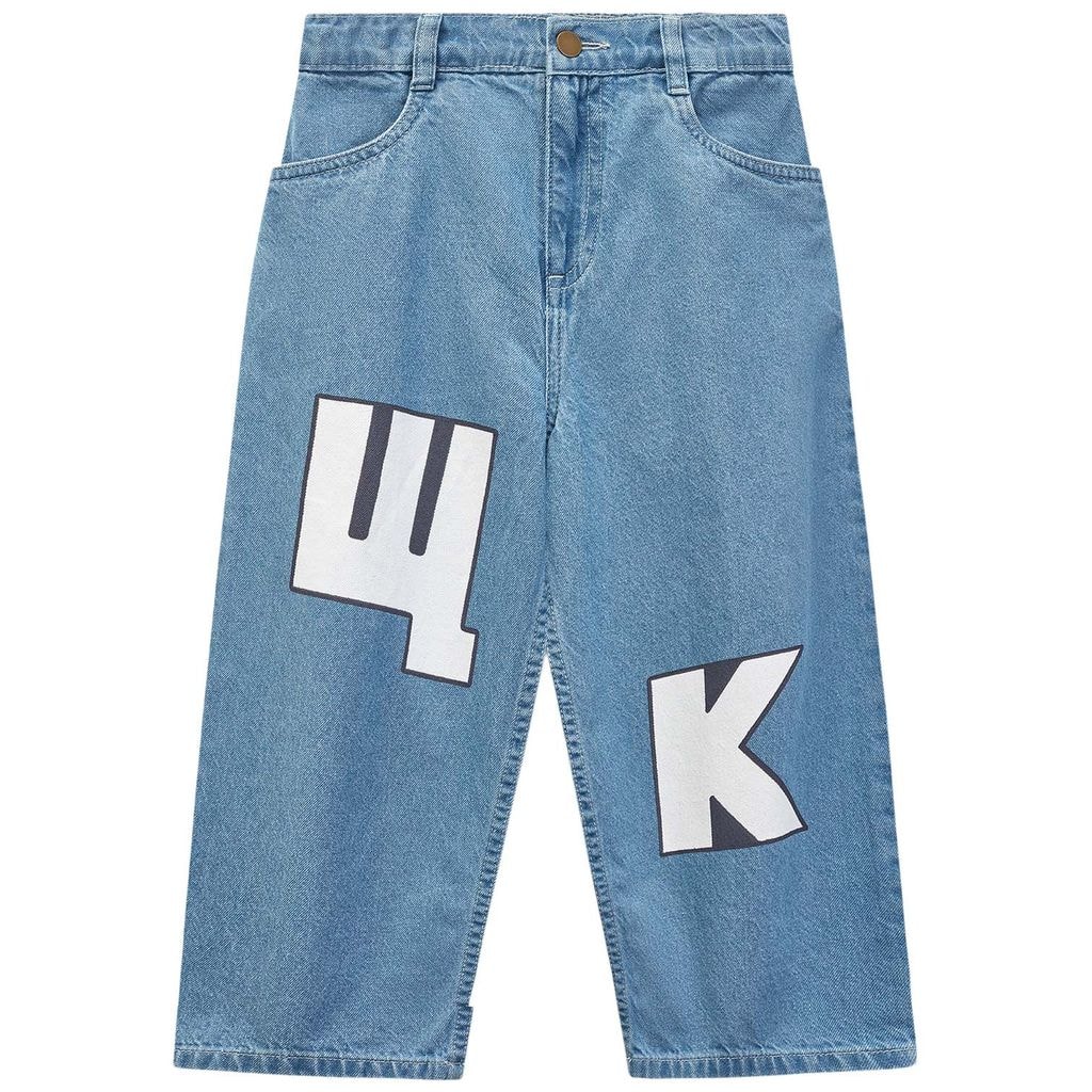 W.K 청바지 Mid Bleach Wash