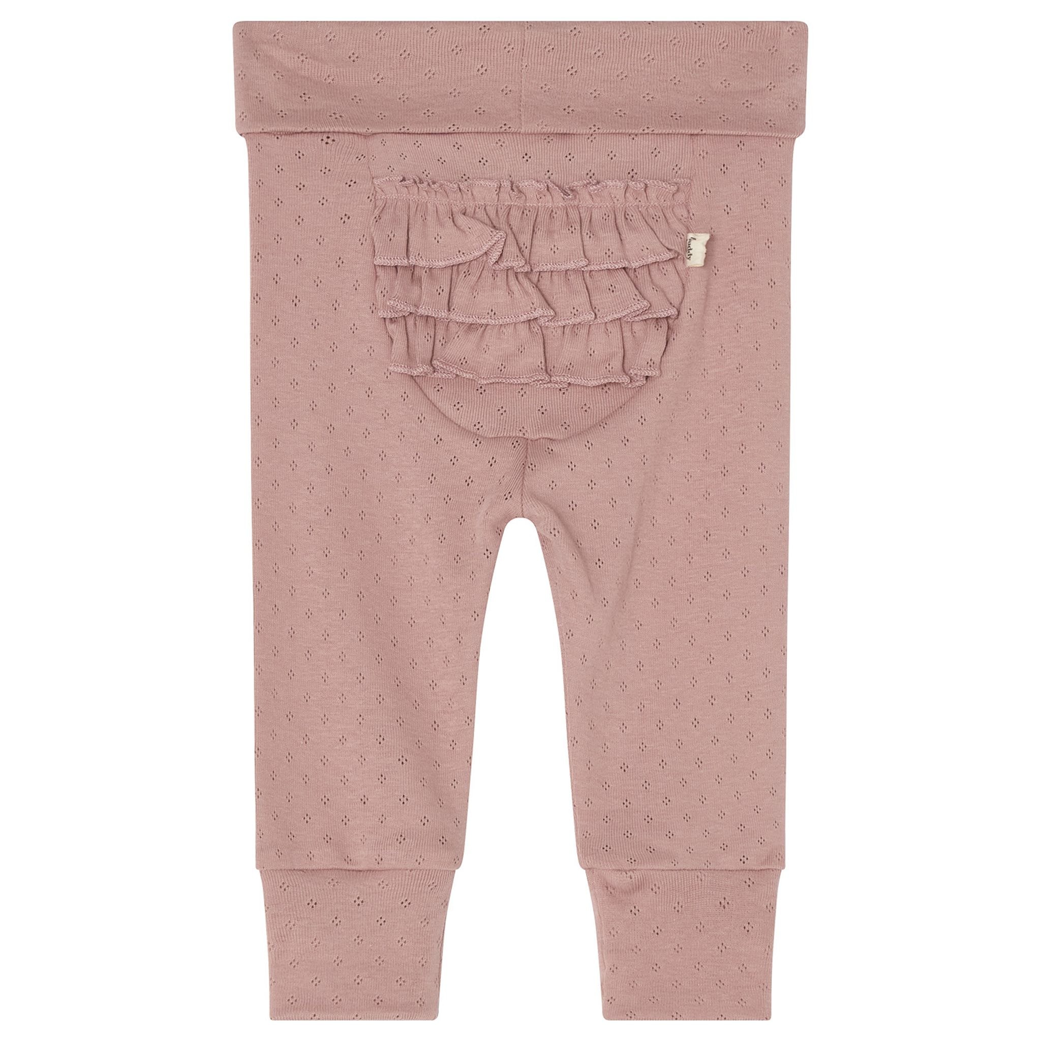 GOTS Elsy Pointelle Baby Byxor Pink Mauve