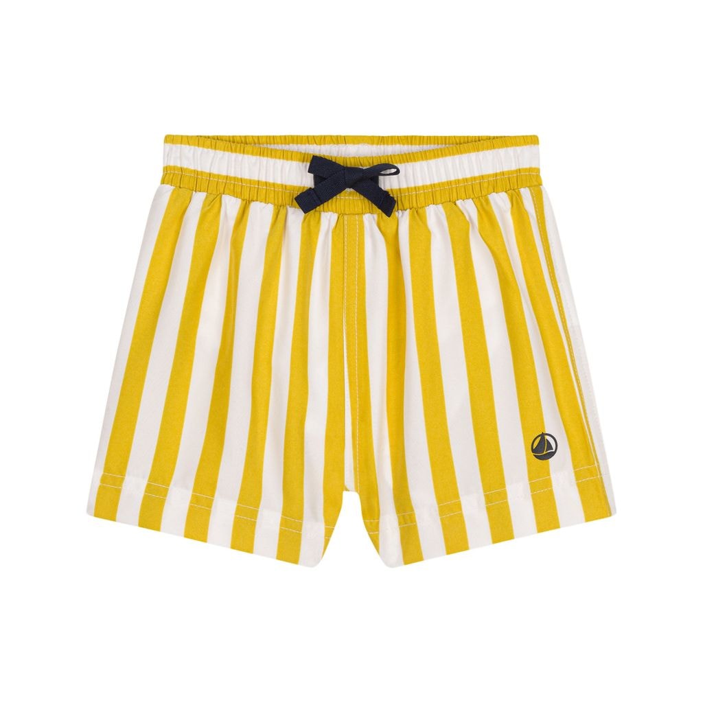 Striped Swim Shorts Yellow