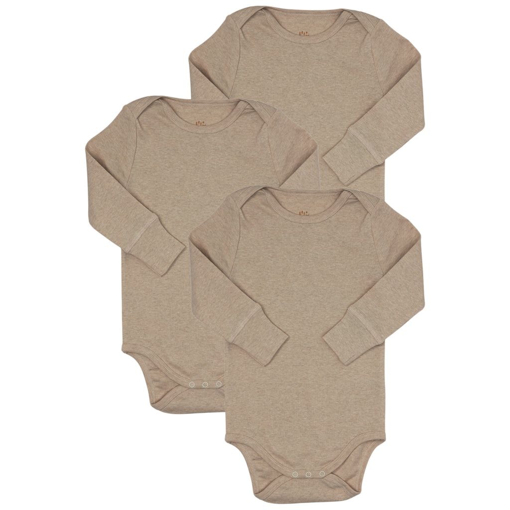 3-Pack Baby Bodies Natural Melange