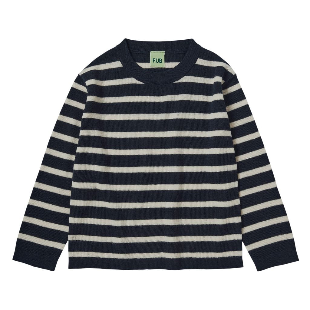 Striped Long-Sleeved T-Shirt Dark Navy/Ecru