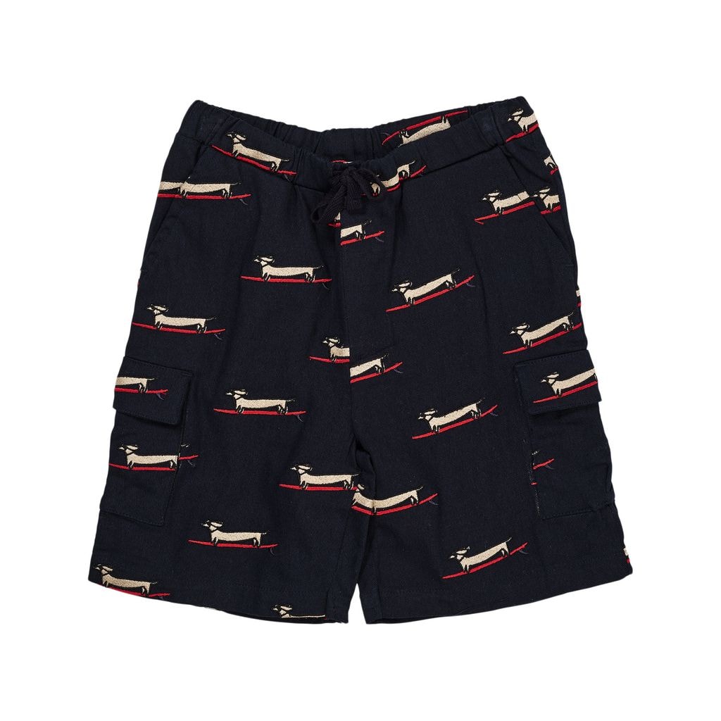Surfing Dog 트윌 반바지 Navy