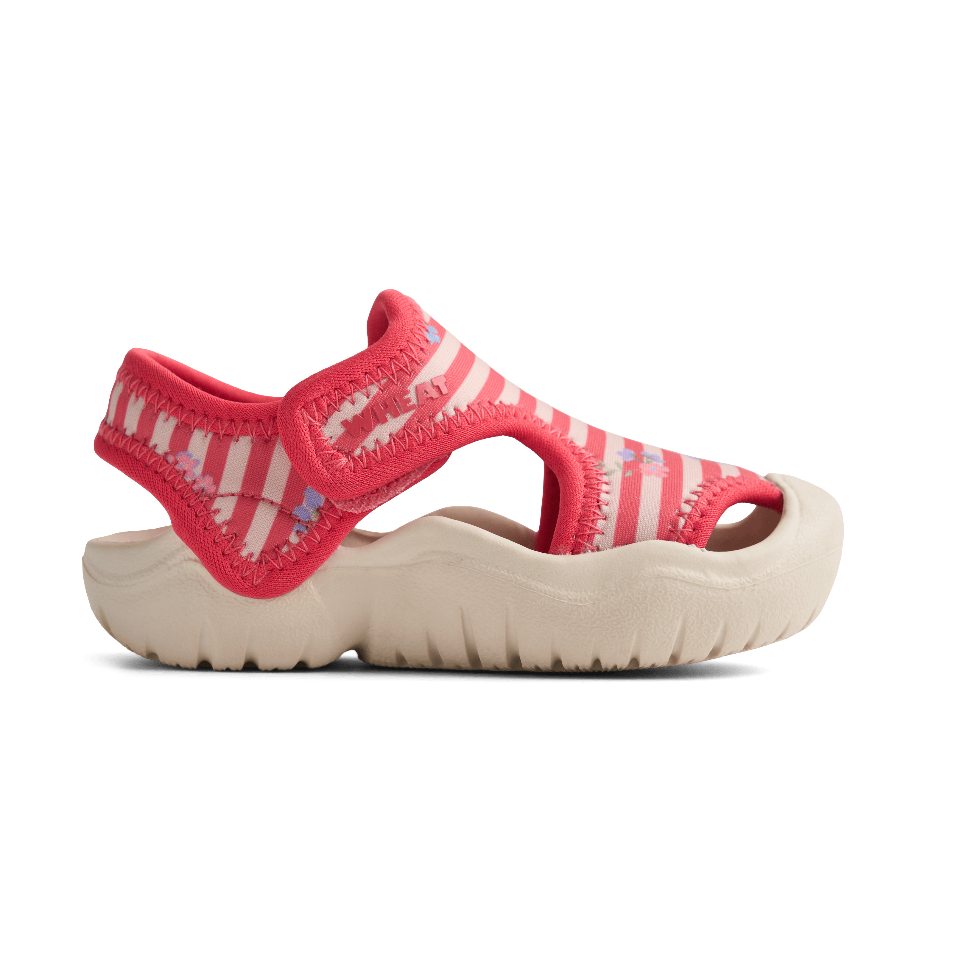 Bani Sandaalit Red Stripe Flowers