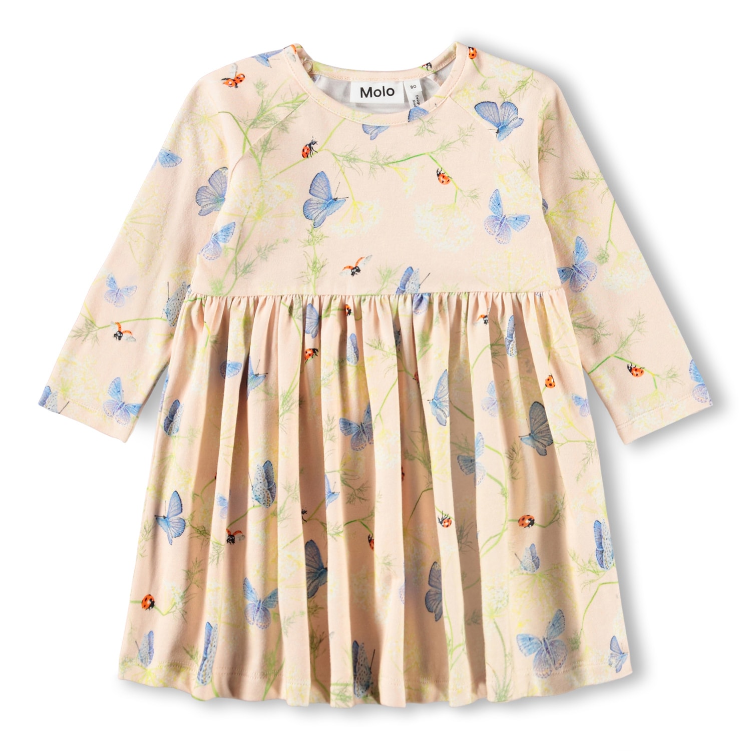 GOTS Charmaine Pitkähihainen Mekko Butterflys Cloud 