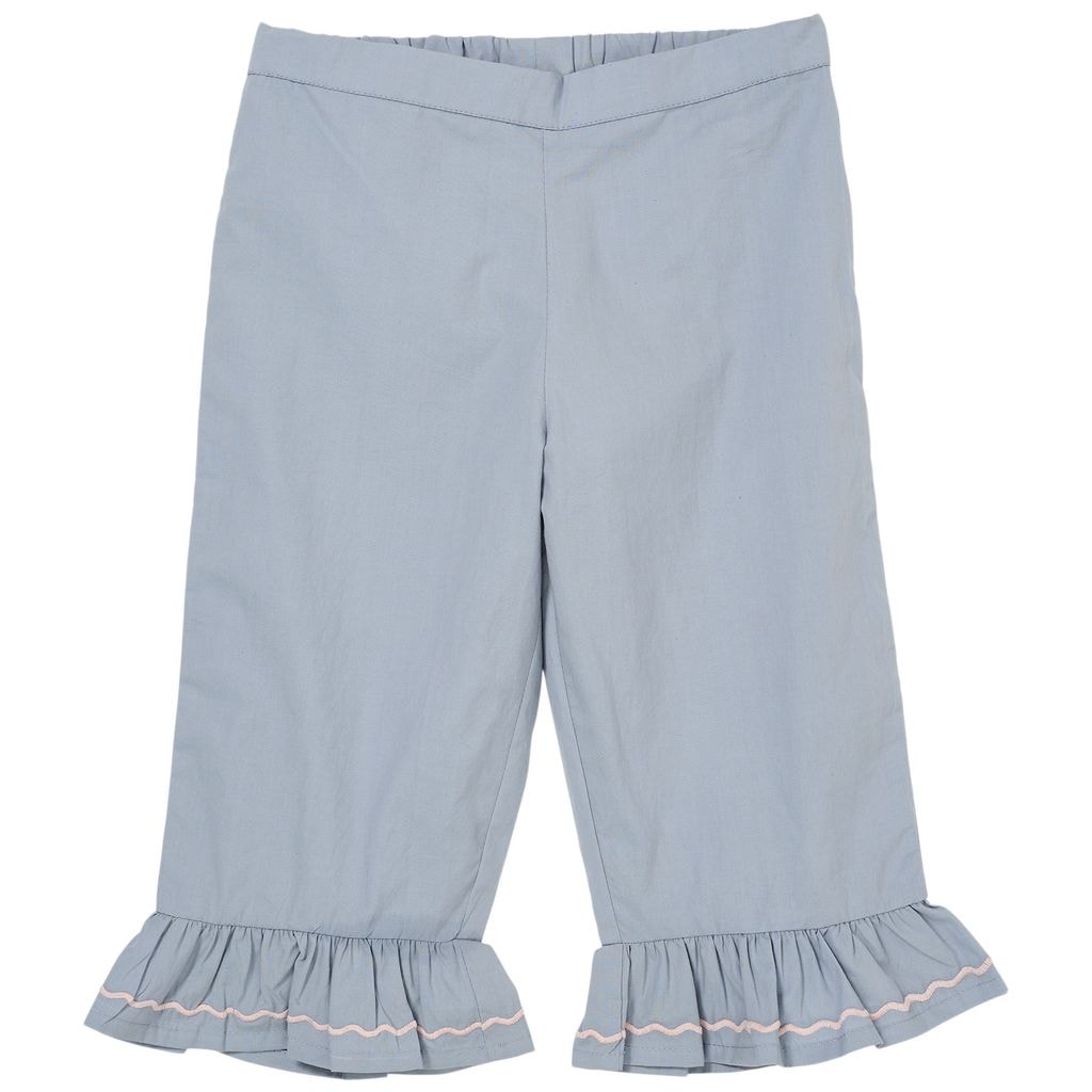 Poplin Capri Pants Dusty Blue