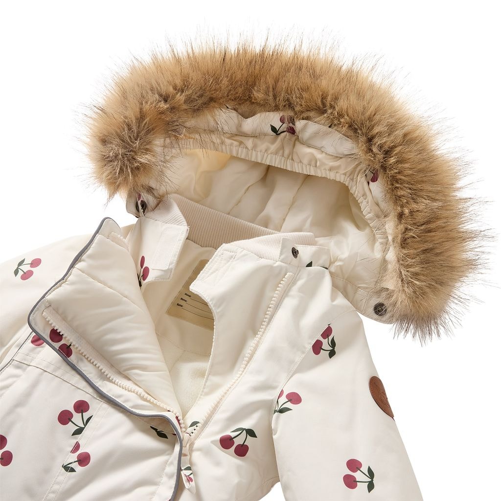 Val D'Isere Printed Snowsuit With Cherries Cream | Babyshop - Shop