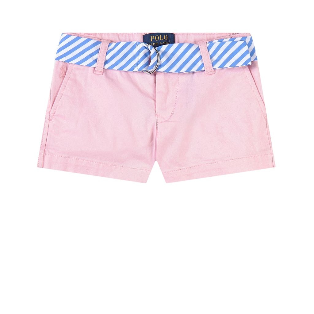 Belted Shorts Pale Pink