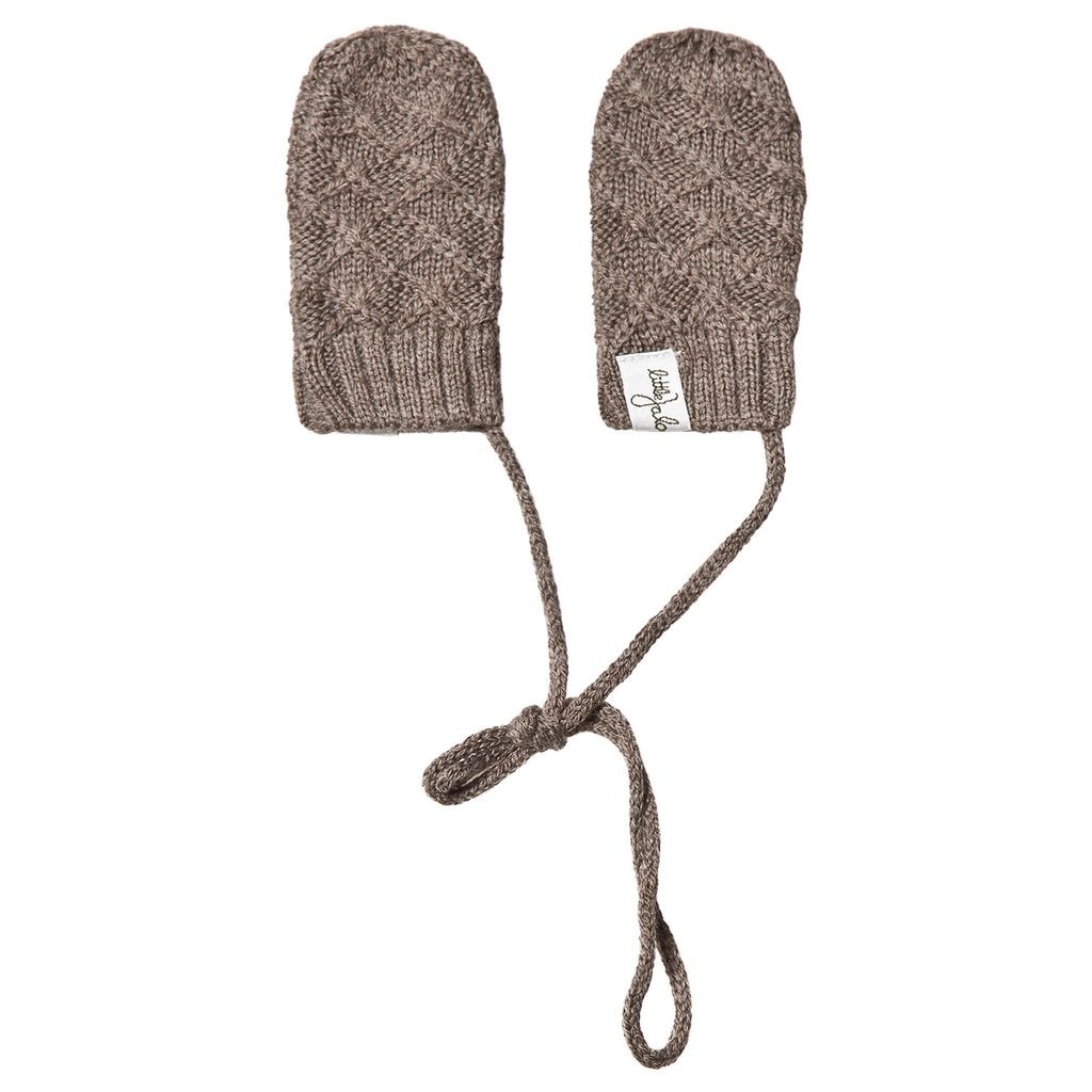 Strikkede Babyvanter Wood Brown