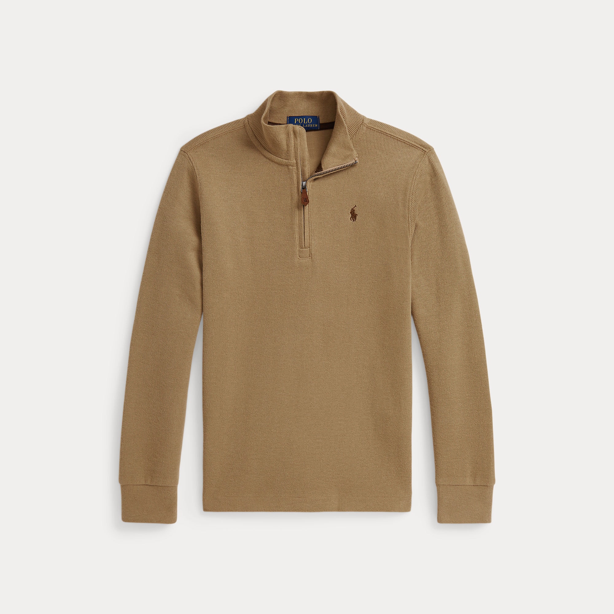 Pullover Med Dragkedja Camel 