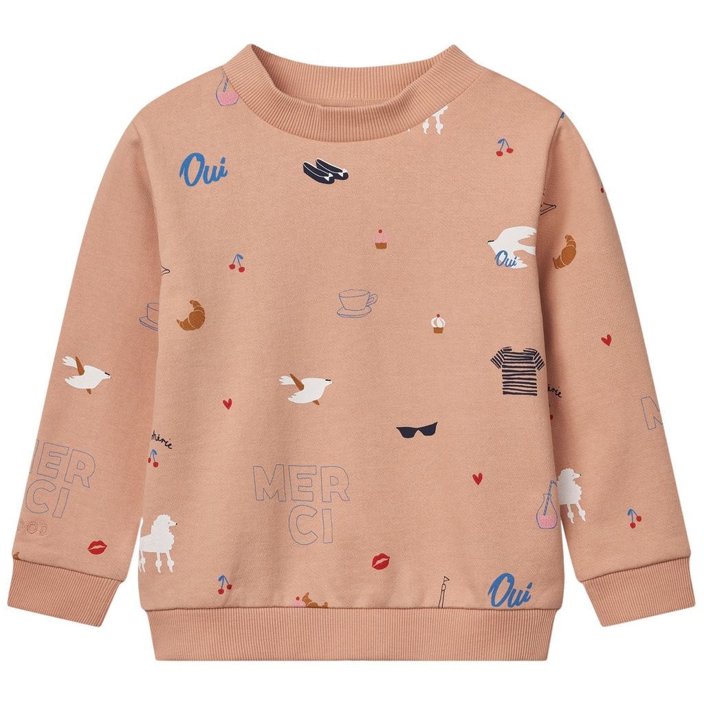 GOTS Thora Sweatshirt Paris Pale Tuscany