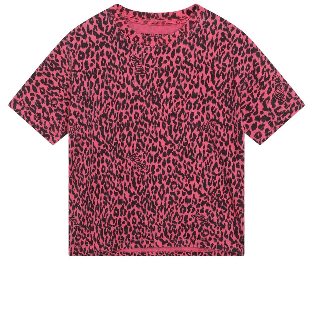 Leopard Print T-Shirt Pink