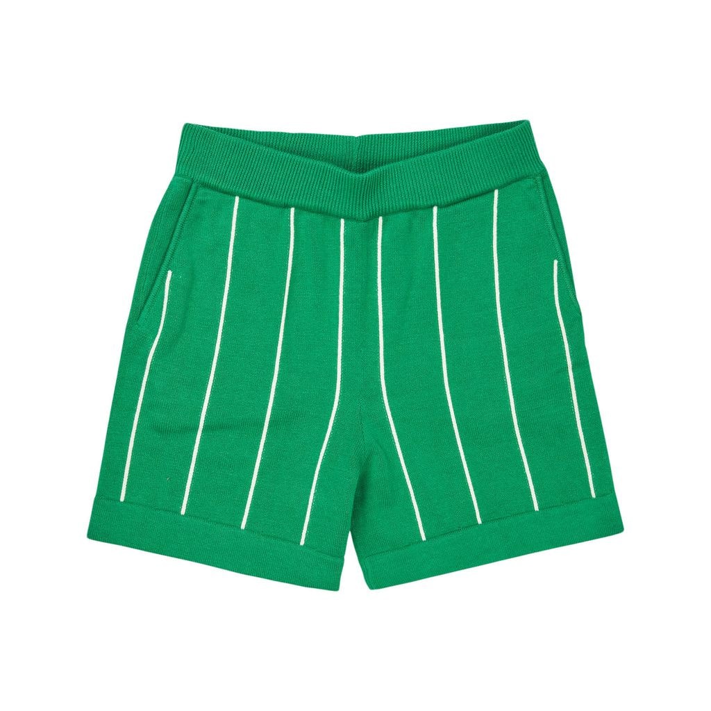 Knitted Shorts Basil/ecru