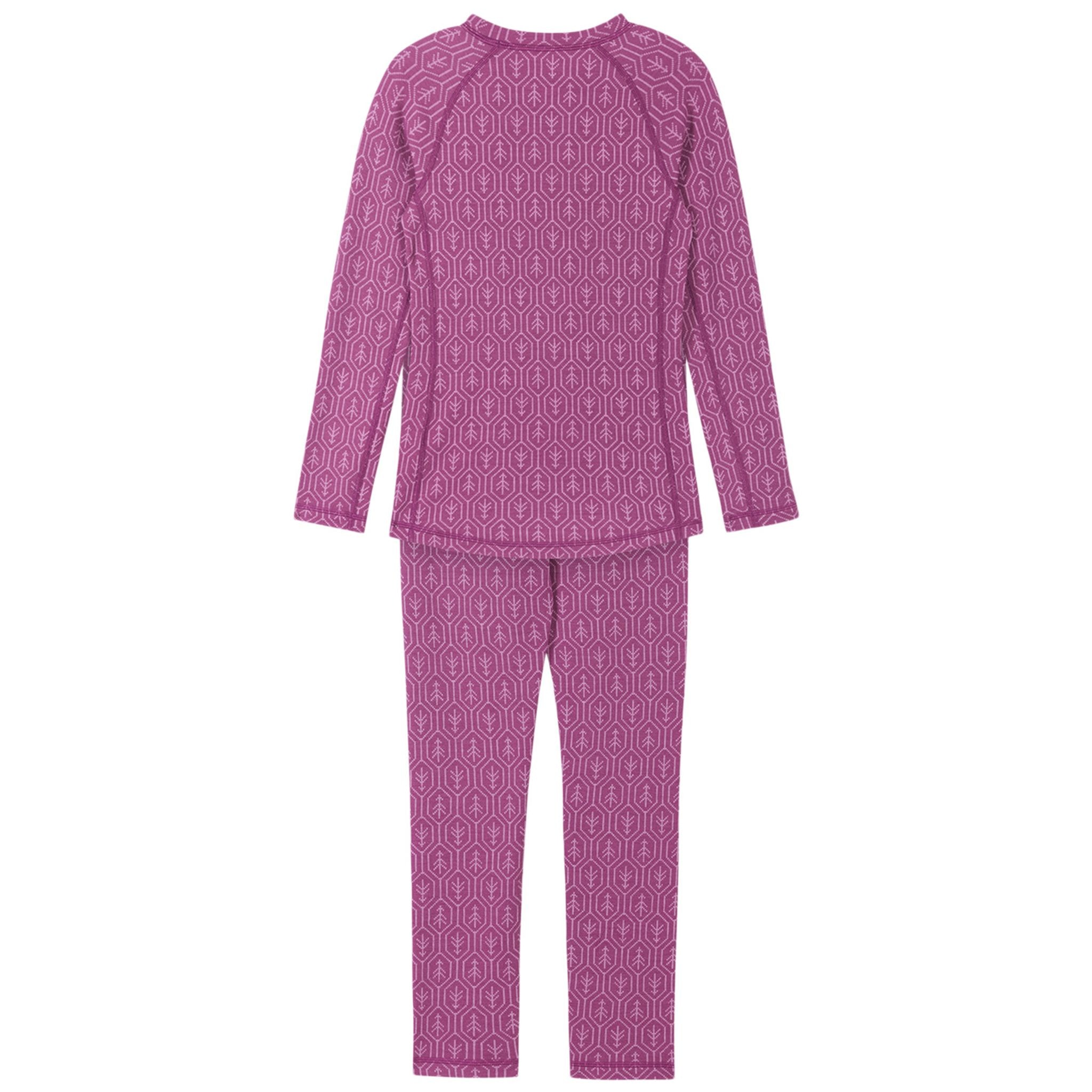 Taival Underställsset I Ull Red Violet