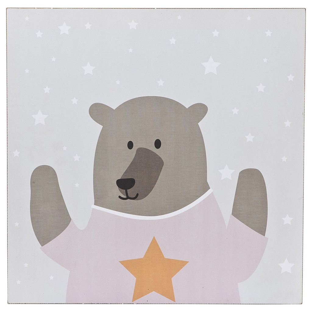 Bear Print Juliste Vaaleanpunainen