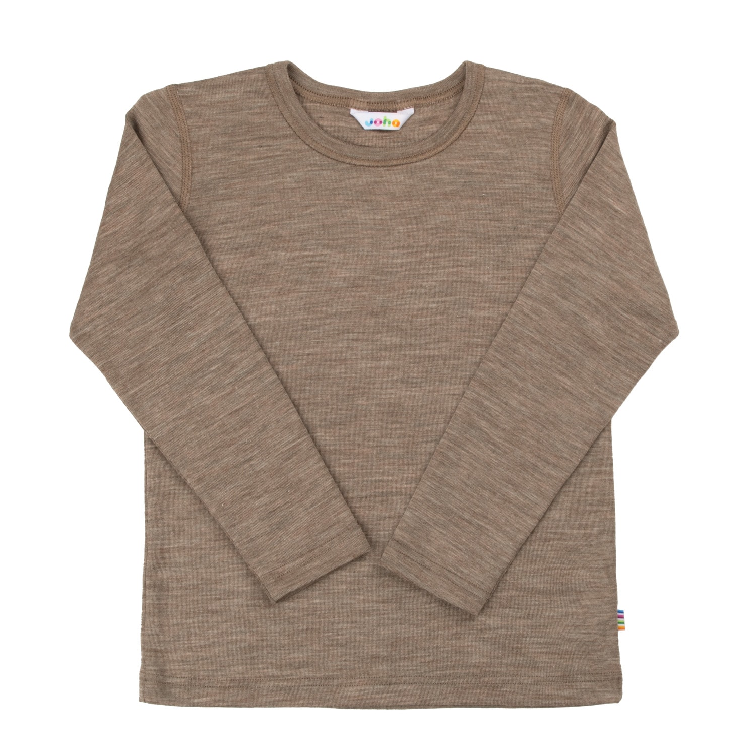 Long-Sleeved Wool Top Beige Melange