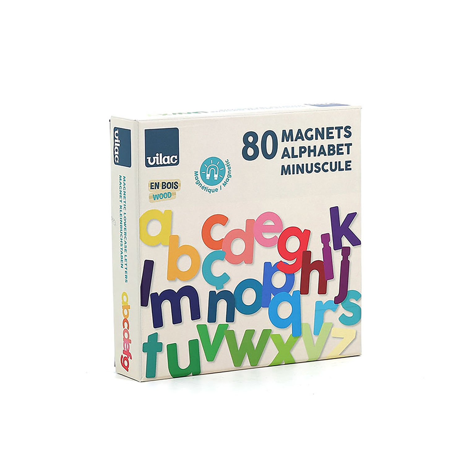 Magnetbokstäver – Gemener (internationella) Multicolor