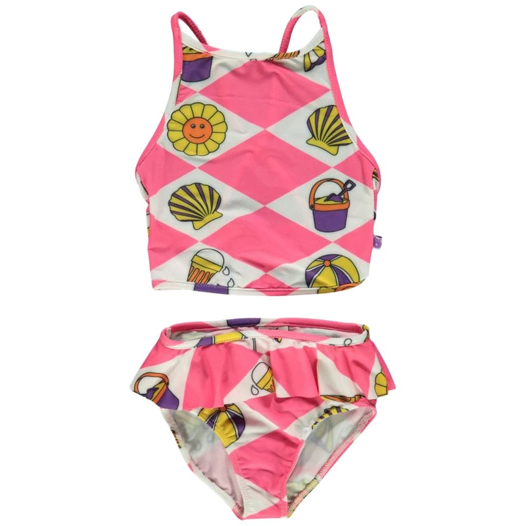 Mønstret Tankini Rosa