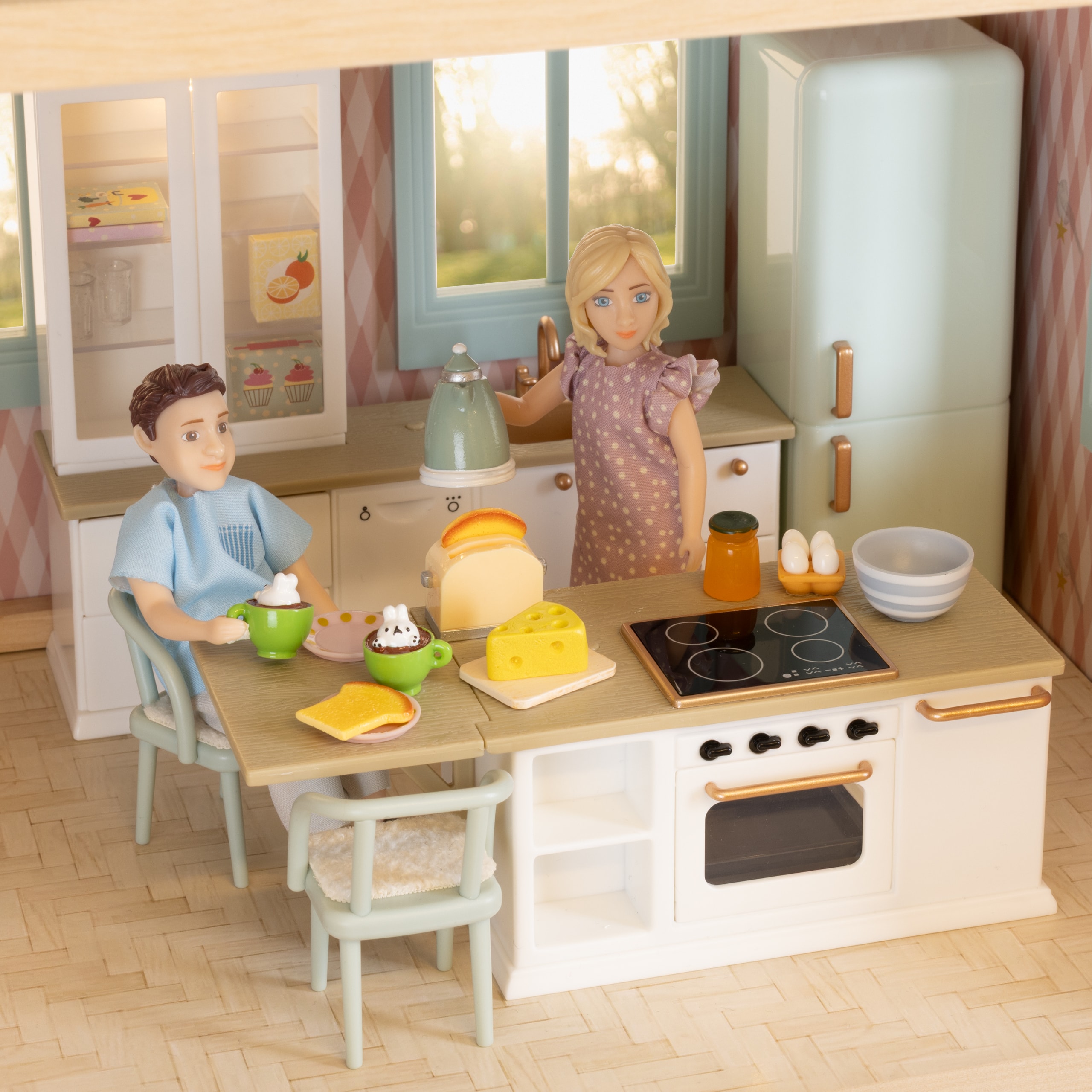 Dollhouse Toast & Tea-tilbehør Set