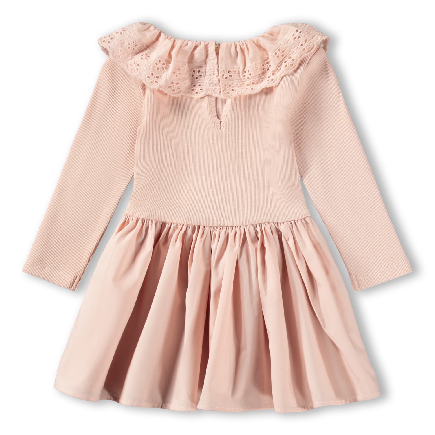 GOTS Crystala Långärmad Klänning Petal Blush