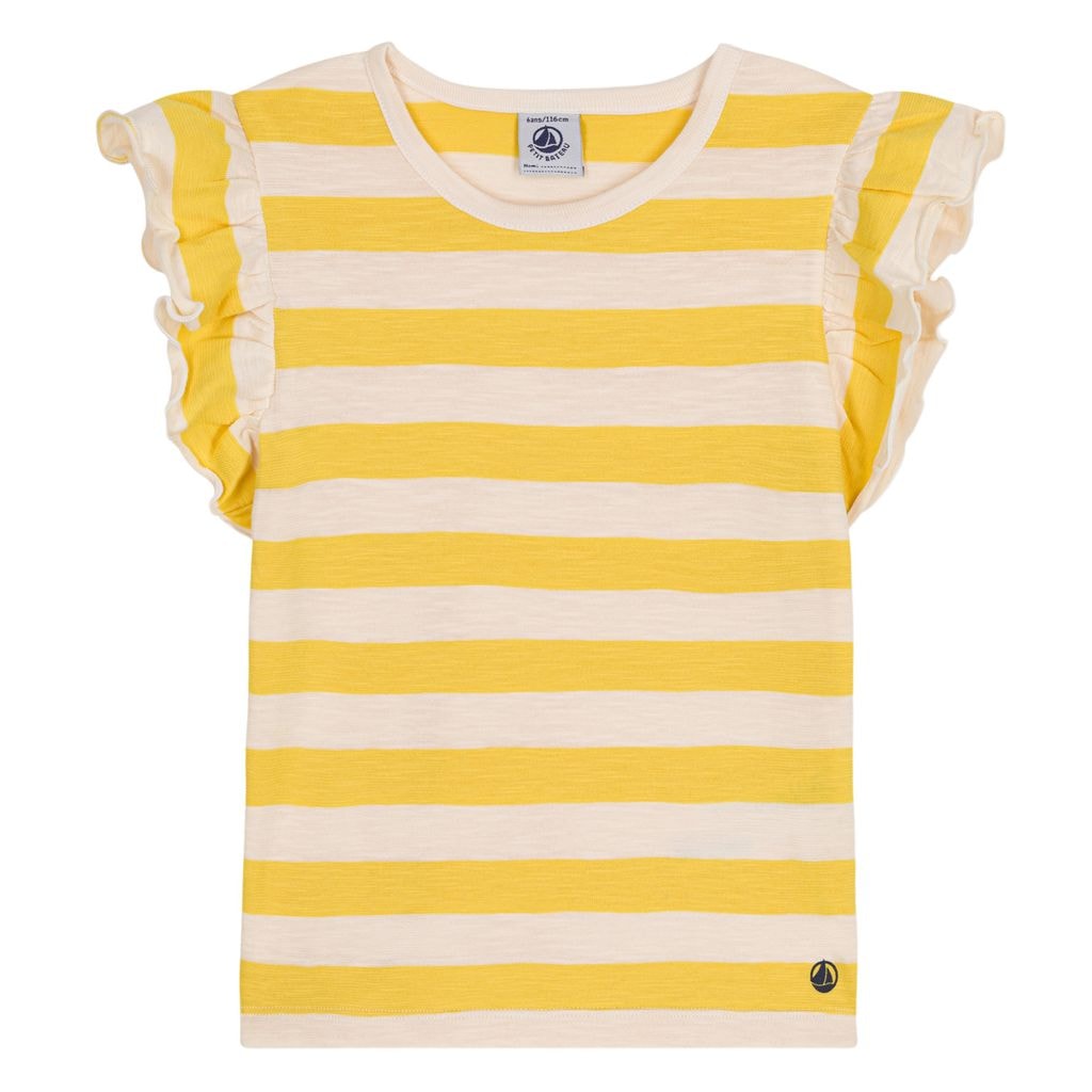 Stribet T-shirt Gul