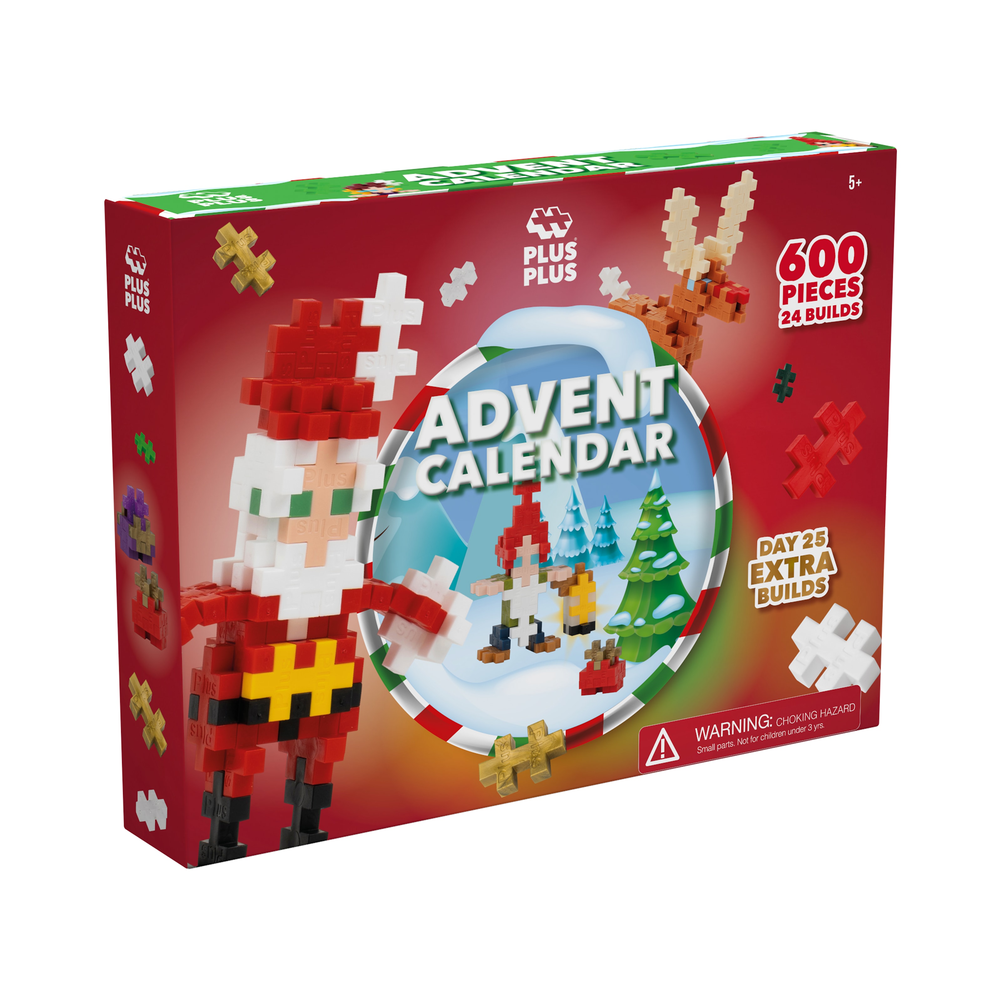 Plus-Plus Advent Calendar - Santas World Red