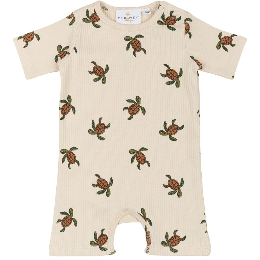 GOTS Owen Ribbed Jumpsuit White Swan Aop