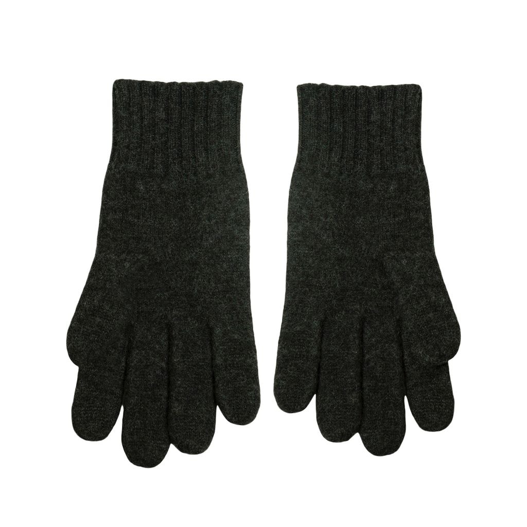 Hansker I Ull For Barn Dark Brown Melange