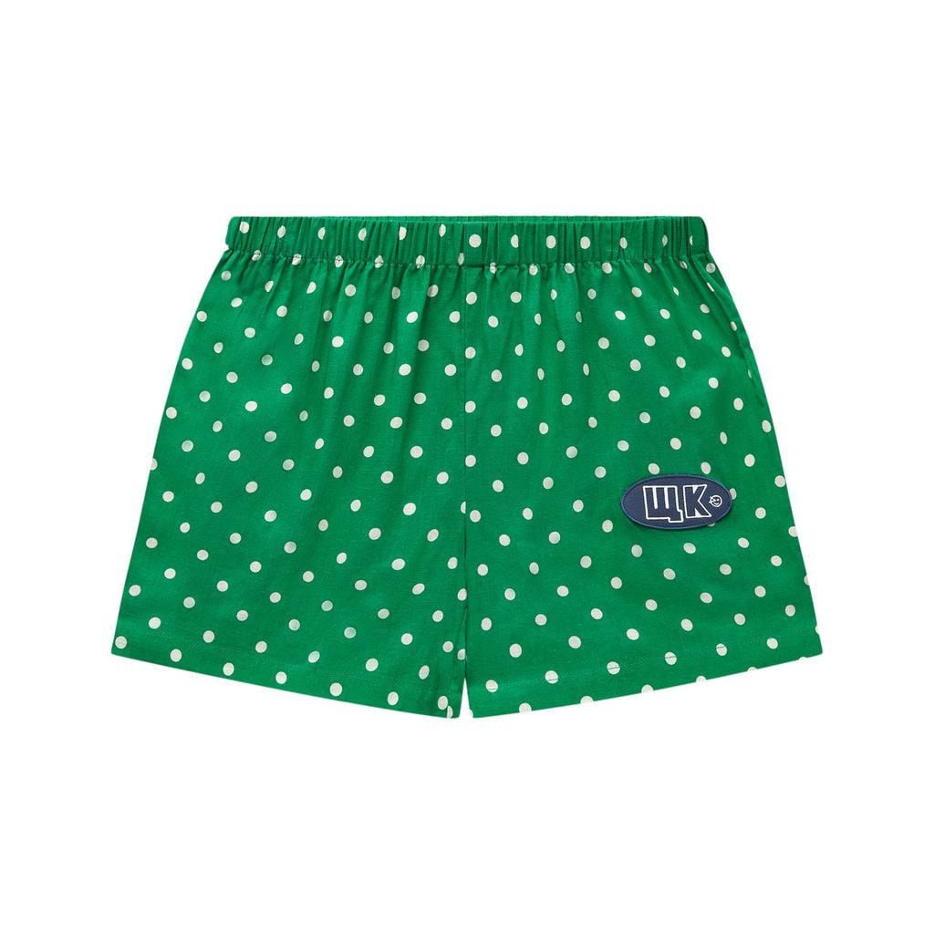 W.K Shorts Fresh Green Polka Dot