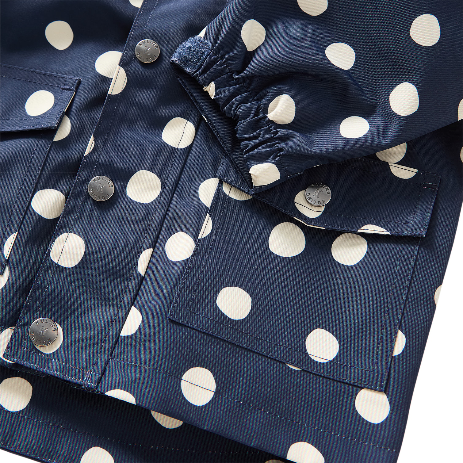 Stockholm Skaljakke Navy Polka Dots