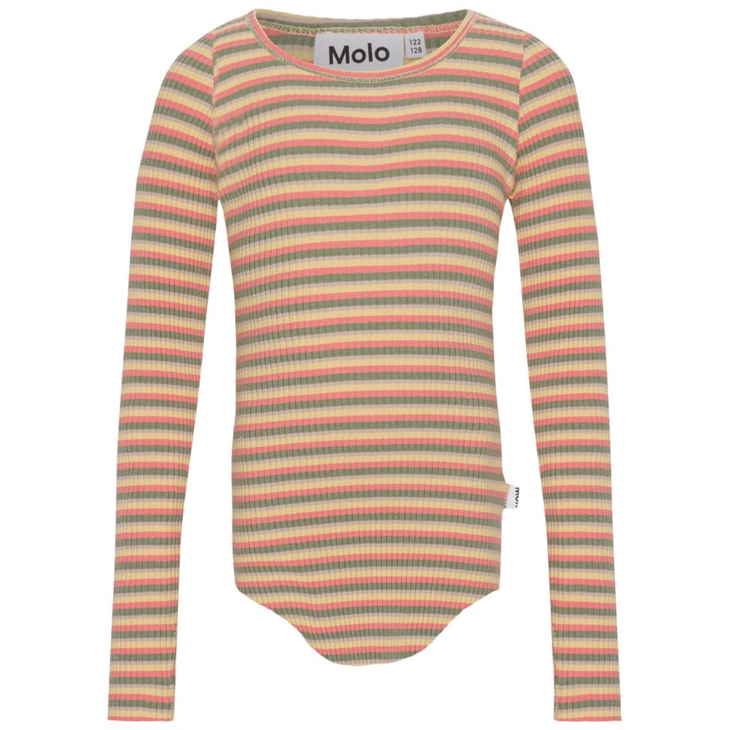 GOTS Rochelle Långärmad T-shirt Sun Coral Moss